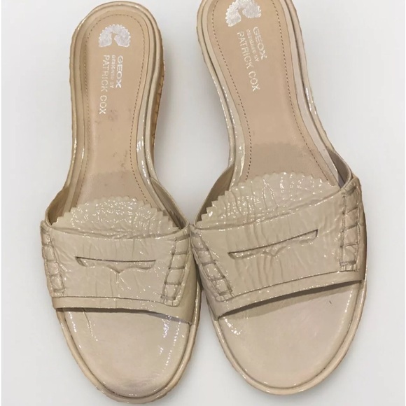 Geox Patrick Cox design cream patent leather sandals size 9 - Picture 6 of 11